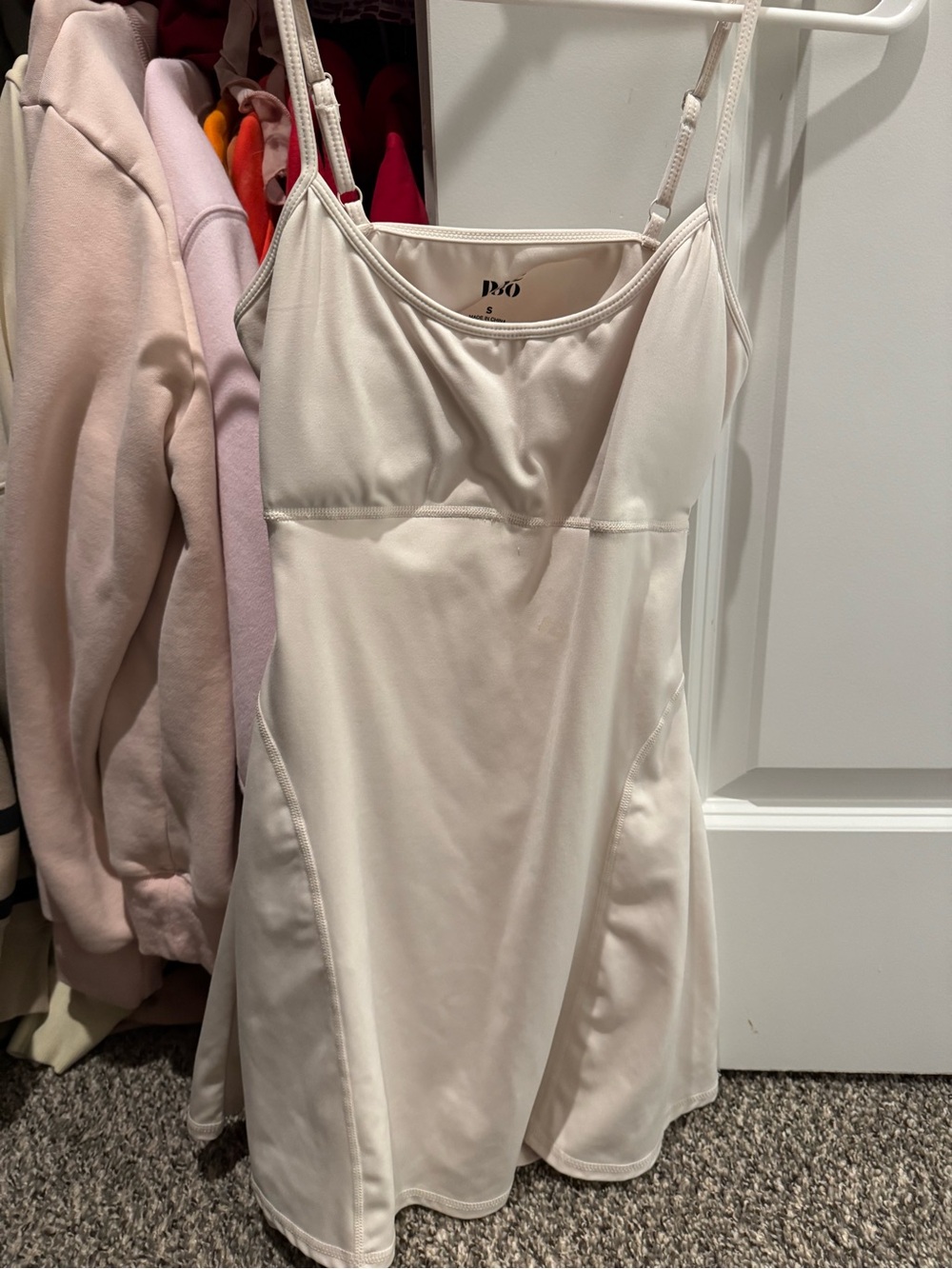 Pacsun Cream Slip Dress with Thin Straps